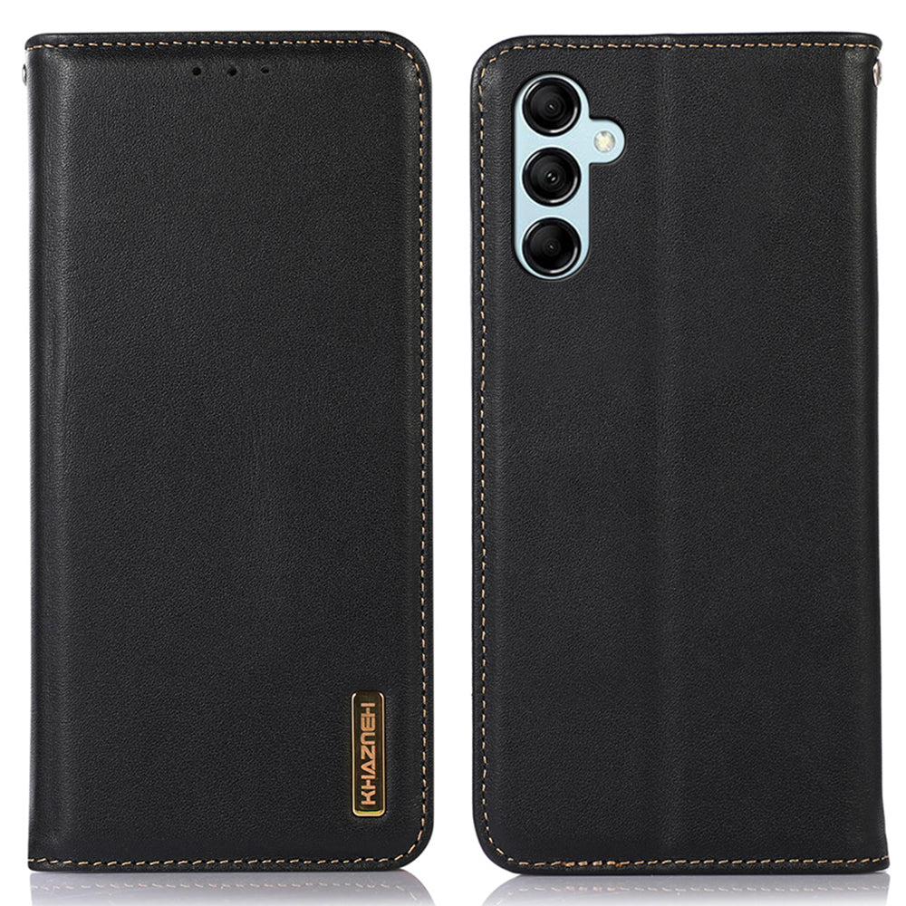 KHAZNEH For Samsung Galaxy M14 5G Stand Wallet Phone Case RFID Blocking Genuine Cowhide Leather Cover KHAZNEH For Samsung Galaxy M14 5G Stand Wallet Phone Case RFID Blocking Genuine Cowhide Leather Cover